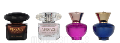 Versace Miniatures Set Women 4x5ml - Crystal Noir Edt/Bright Crystal Edt/Dylan Purple Edp/Dylan Blue Edp