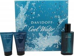 Davidoff Cool Water Gavesæt 75ml EDT + 50ml Shower Gel + 50ml After Shave Balm Eau de Toilette Davidoff