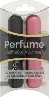Pressit Refillable Perfume Atomiser Duo Pack Pink & Black Spray Duft Forstøver Pressit 